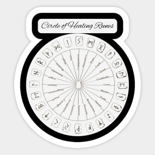 rune circle of healing Sticker